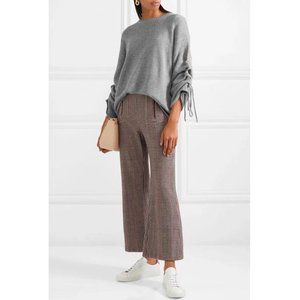 See By Chloe Oversized Lace-Up Knitted Sweater / Size XS / Silver Sage Tie Knit